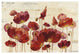 "Red Flowers on Marble" Digital Paper Print by Silvia Vassileva, 26"x18"