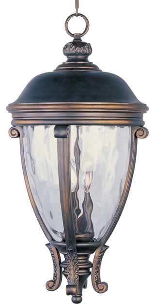 Maxim Camden VX 3-Light Golden Bronze, Water Glass Hanging Lantern
