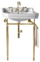 Wellington 24" Single Console Sink in Brass with Ceramic Top