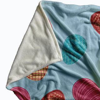 30 x 40 in Egg Hunt Easter Throw Blanket, After Rain Blue