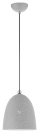 Livex Lighting Arlington 1 Light Nordic Gray, Brushed Nickel Small Pendant