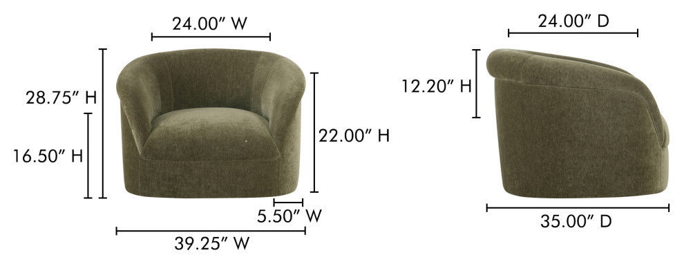 Thora Green Upholstery Lounge Chair