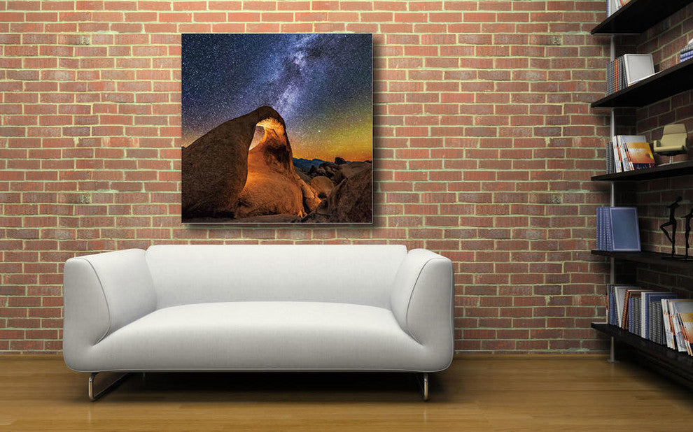 Epic Graffiti Starry Night, the Dessert Acrylic Wall Art, 32"x32"