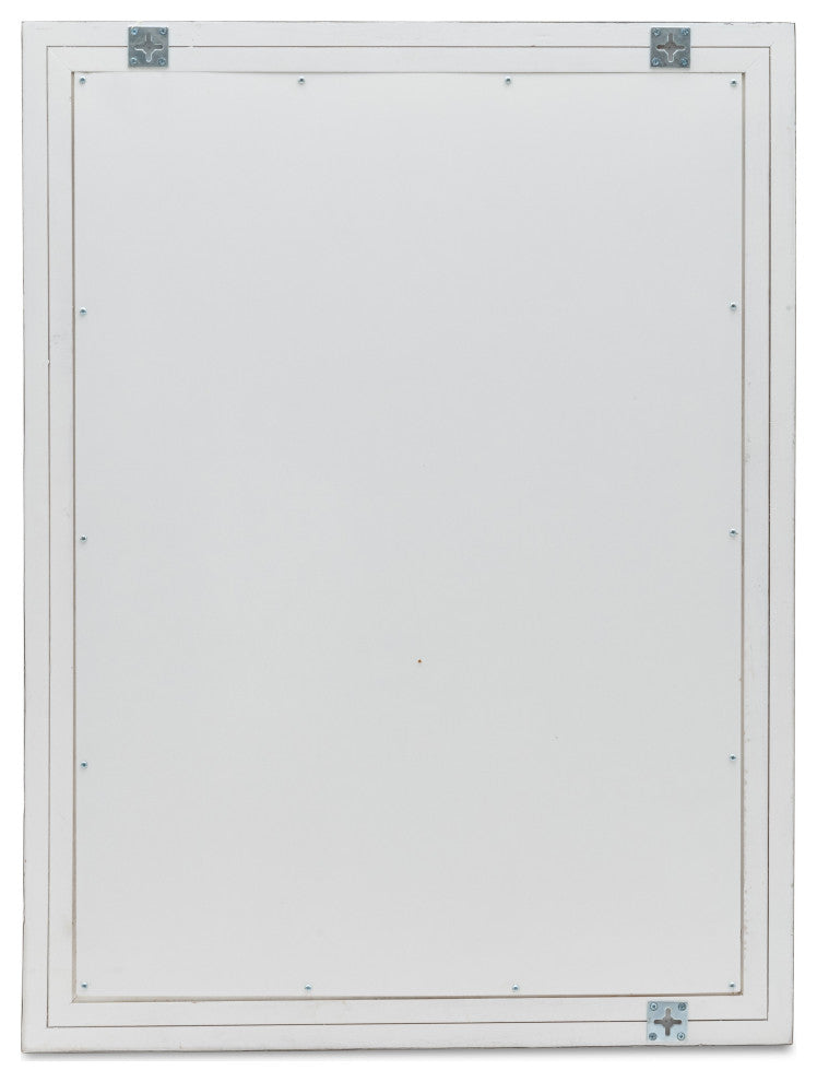 Picket Fence Mirror Blanc Finish