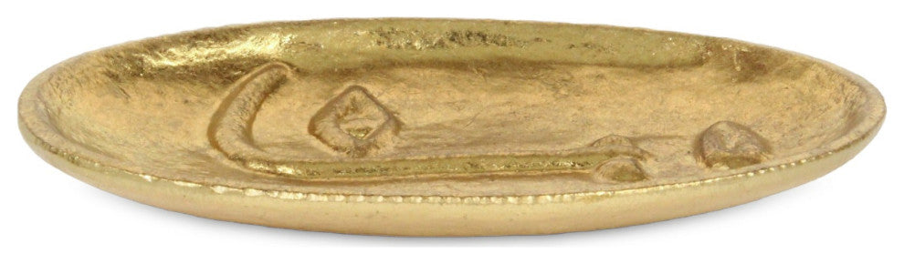 Roven Cara Golden Cast Iron Abstract Face Dish