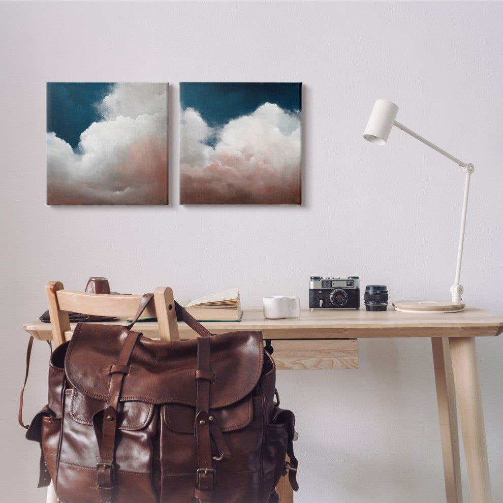 Flullfy Clouds Deep Blue Sky,17 x 17