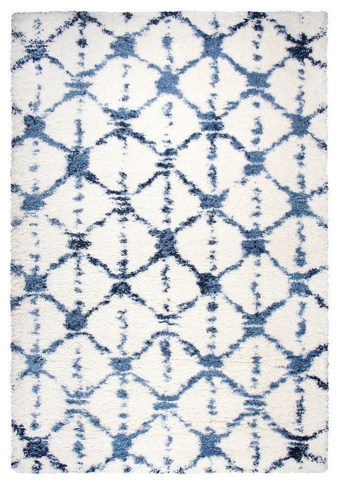 Rizzy Home Adana AN697A Cream Geometric Area Rug, Rectangular 5'3"x7'3"