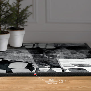 New Territory II Geometric Art Area Rug, 5'x7.5'