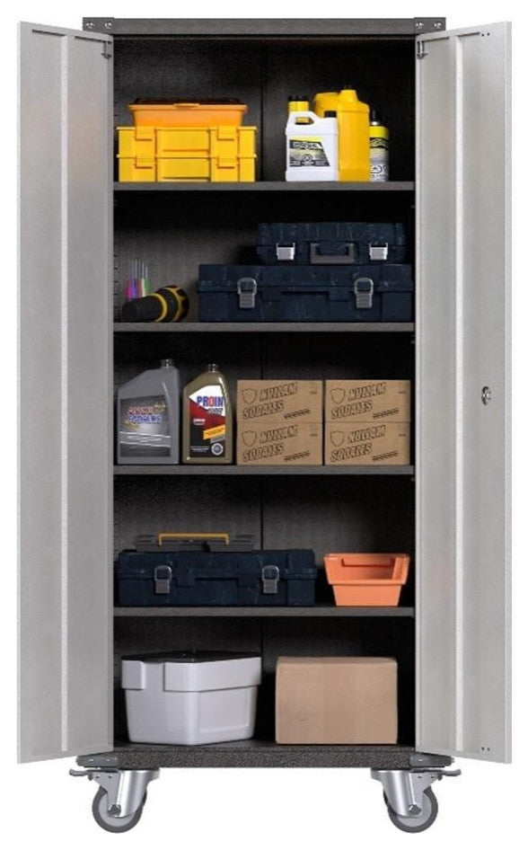 Gangmei Metal Storage Cabinet with Lock and 4 Shelves