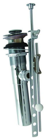 Pop-Up Lavatory Drain With Overflow Holes, Exposed, Polished Chrome