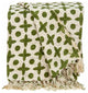 Olive Green and Beige Cotton Woven Handloom Throw