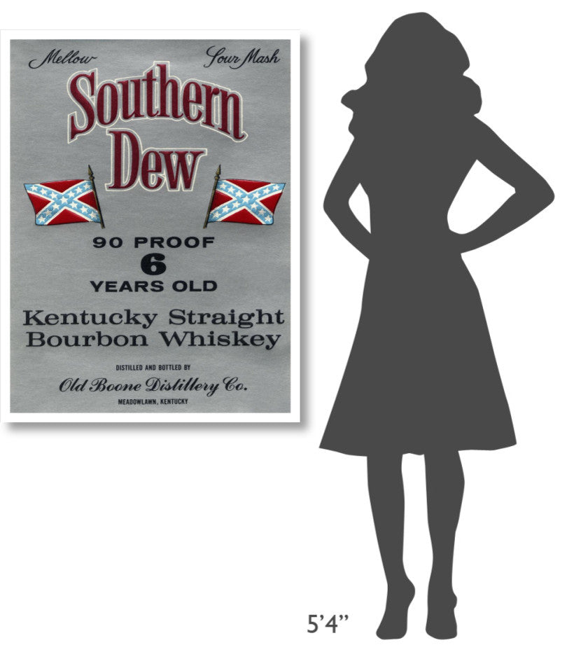 "Southern Dew Kentucky Straight Bourbon Whiskey" Paper Art, 32"x42"