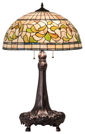 Meyda Lighting 230449 31" High Tiffany Turning Leaf Table Lamp