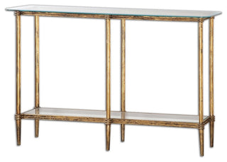 Elenio Glass Console Table By Designer Matthew Williams
