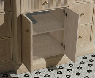 Redondo Bathroom Vanity, Ash Oak, 55", Single Sink, Freestanding