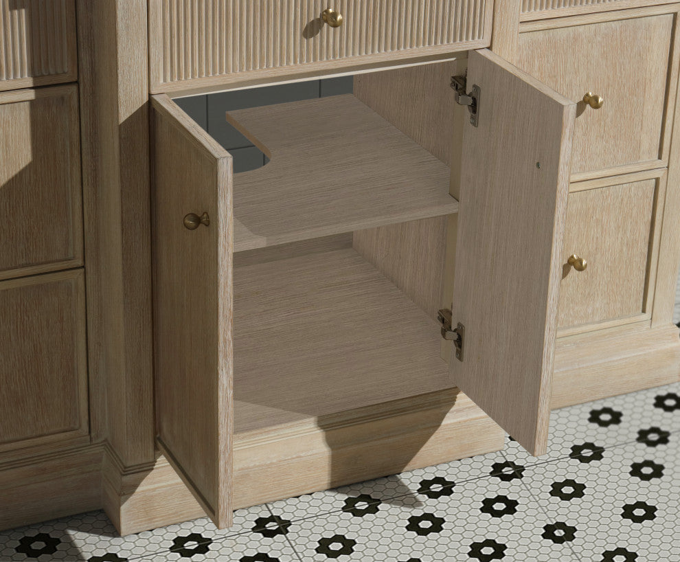 Redondo Bathroom Vanity, Ash Oak, 55", Single Sink, Freestanding