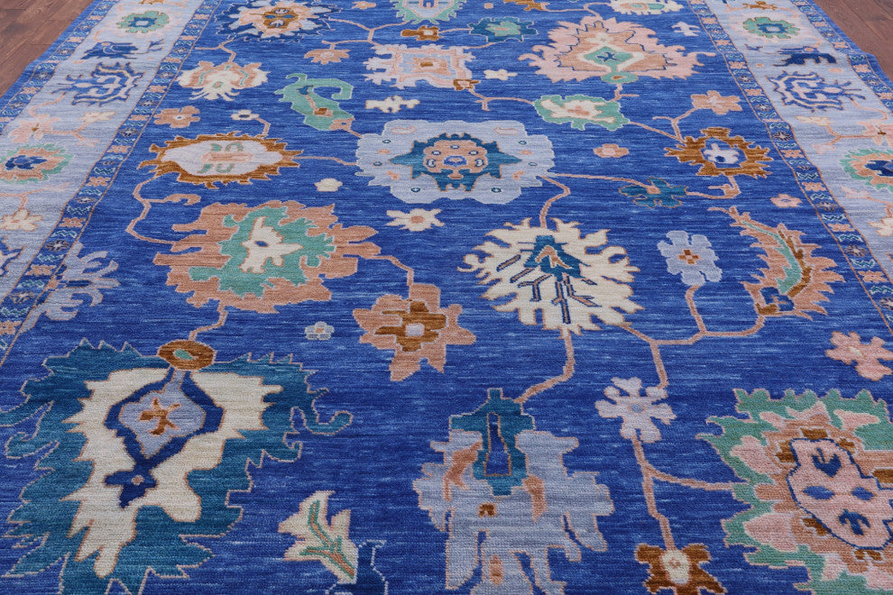 10' 6" X 14' 1" Turkish Oushak Handmade Wool Rug - Q13563