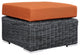 Summon Outdoor Patio Sunbrella, Ottoman, Canvas Tuscan