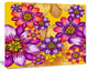 Passion Flowers Pattern, Floral Canvas Art Print, 20"x12"