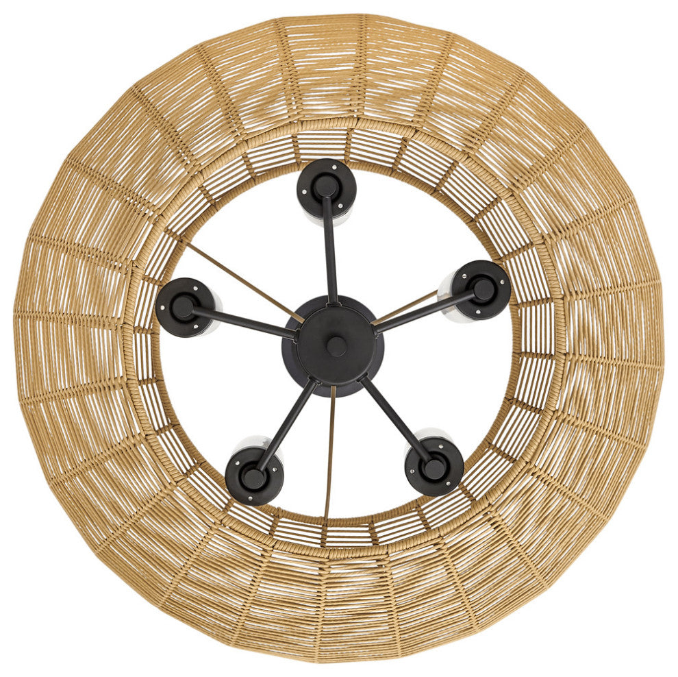 Hinkley Lighting 10385 Luca 5 Light 28"W Lisa McDennon Open Air - Black