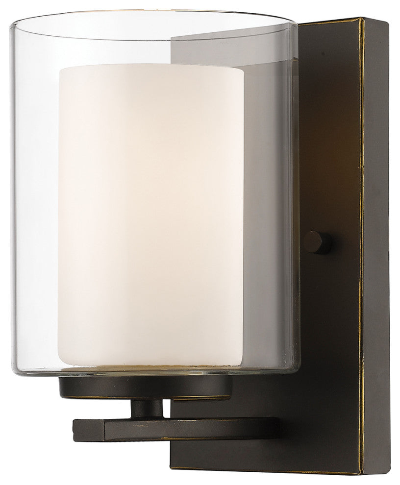 Willow 1 Light Wall Sconce in Olde Bronze