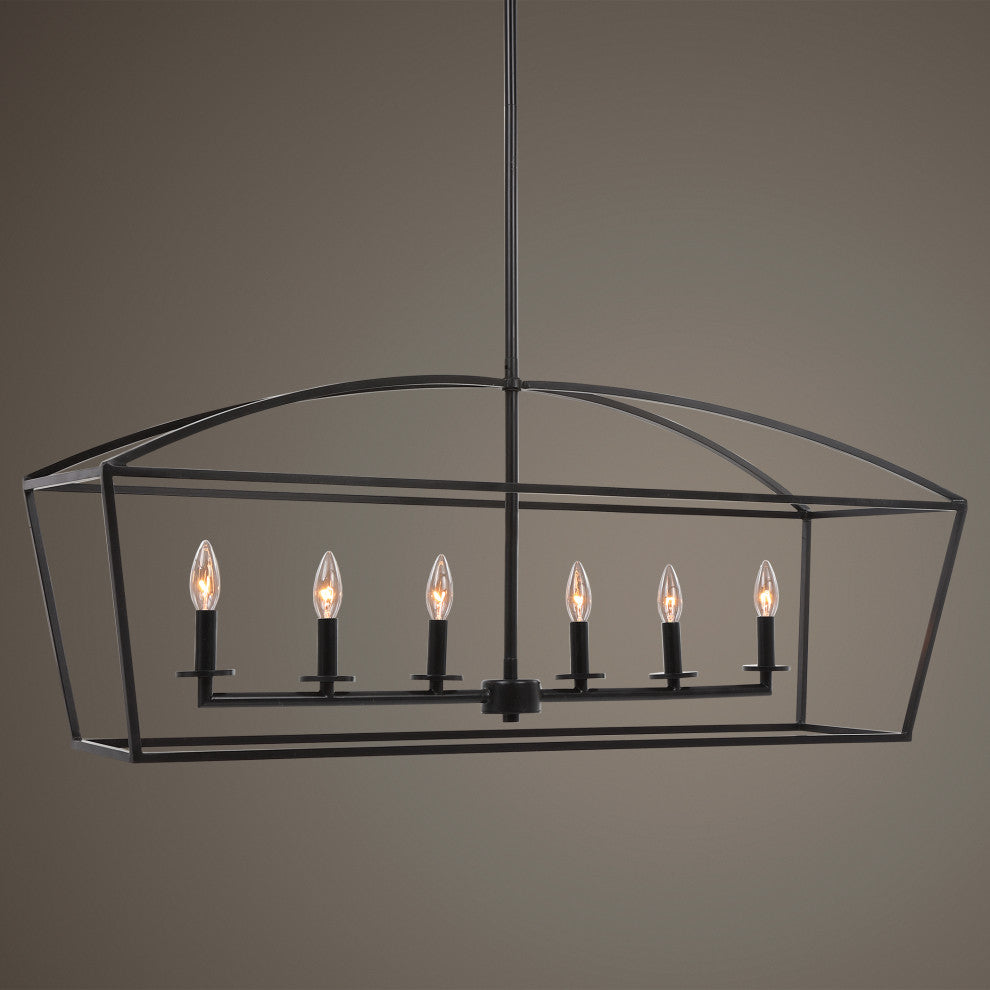 Uttermost Clayton 6 Light Linear Chandelier