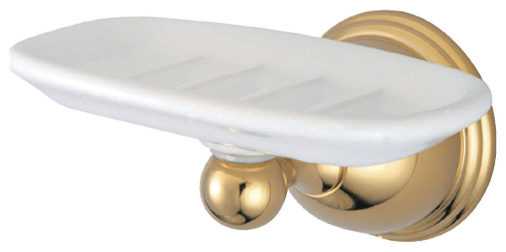 Kingston Brass Wall-Mount Soap Dish Holder, Polished Brass