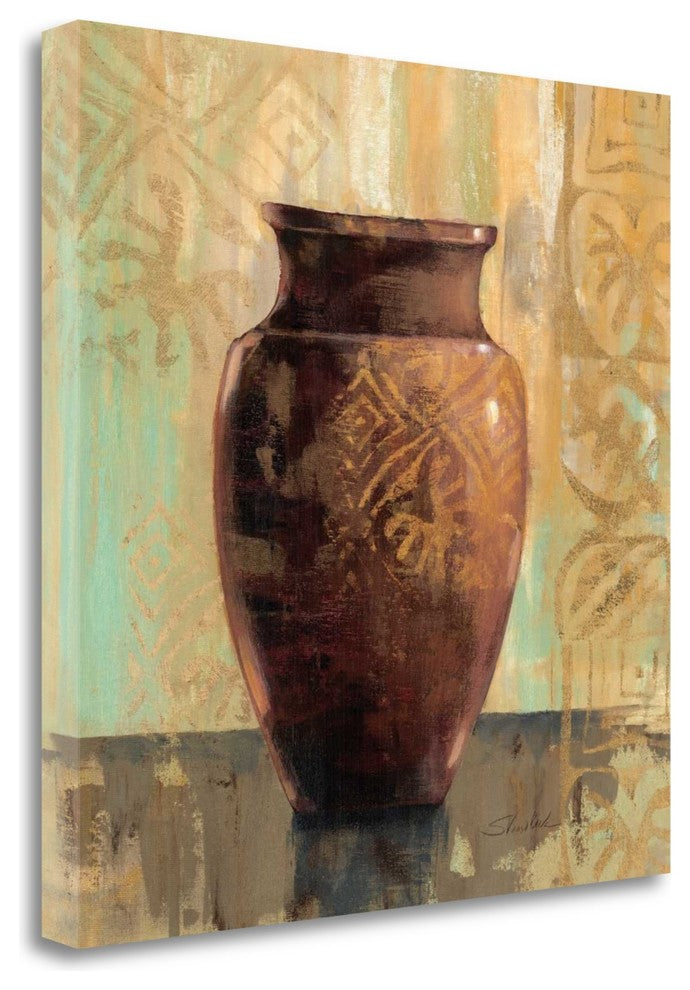 "Glazed Pot II With Decoration" By Silvia Vassileva, Gallery Wrap Canvas