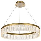 Rune LED Chandelier, Satin Gold