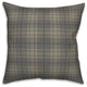 Dark Gray Plaid 18x18 Spun Poly Pillow
