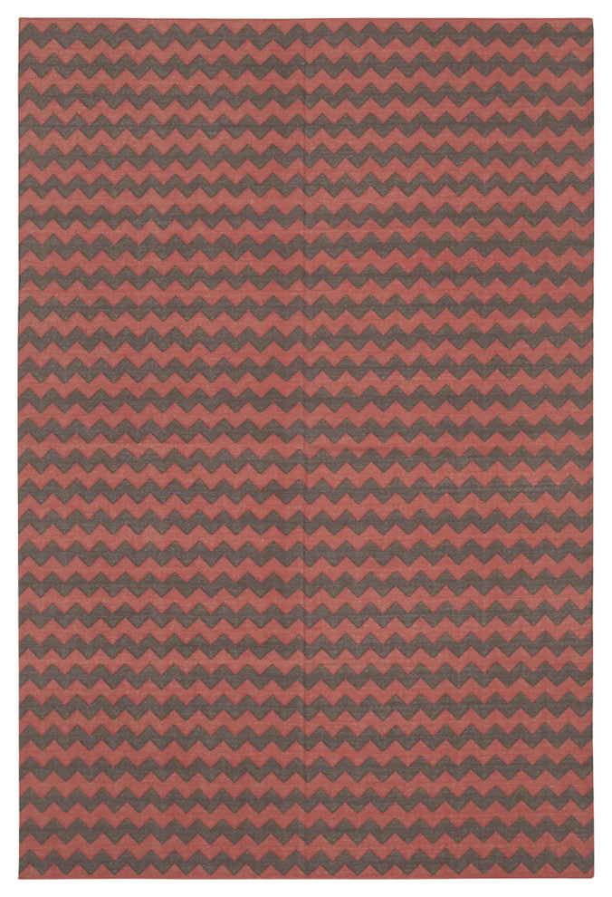 Rug N Carpet - Handmade Wool 6' 0'' x 9' 0'' Geometric Dhurrie Kilim Rug