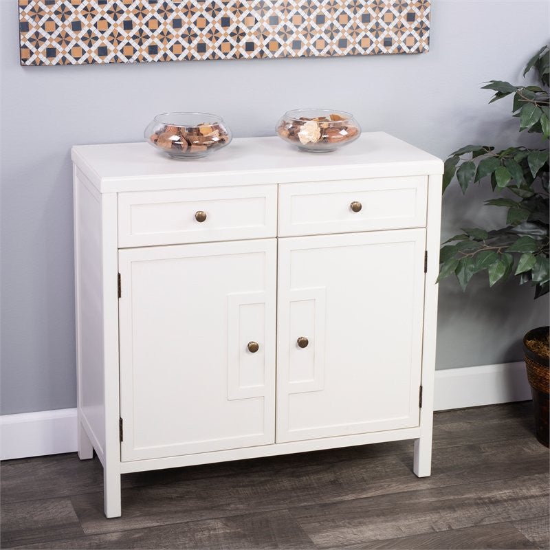 Beaumont Lane Metropolitan Living Console Cabinet in White