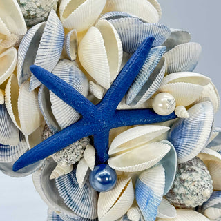 Nautical Seashell Wreath, Dark Blue