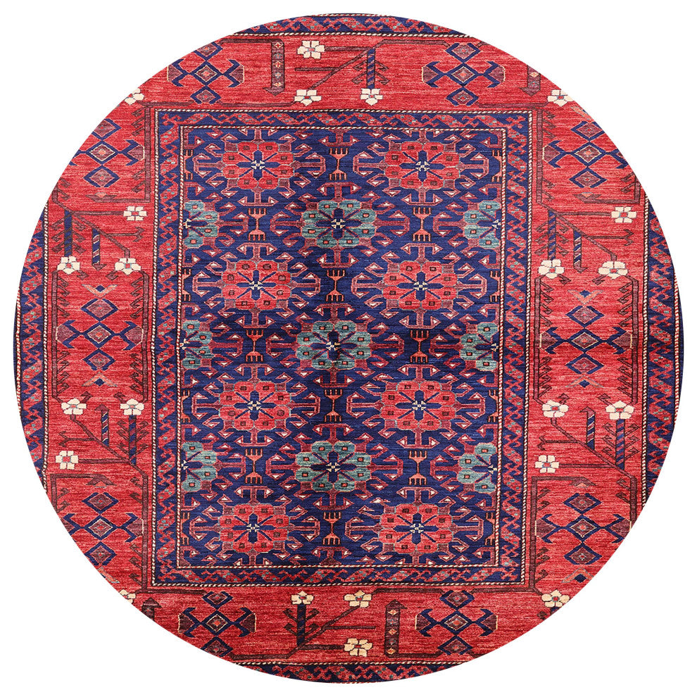 Ahgly Company Indoor Round Mid-Century Modern Area Rugs, 3' Round