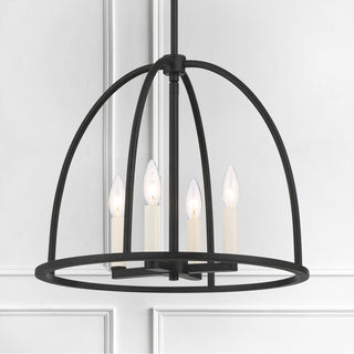 Abbott Four Light Chandelier in Black