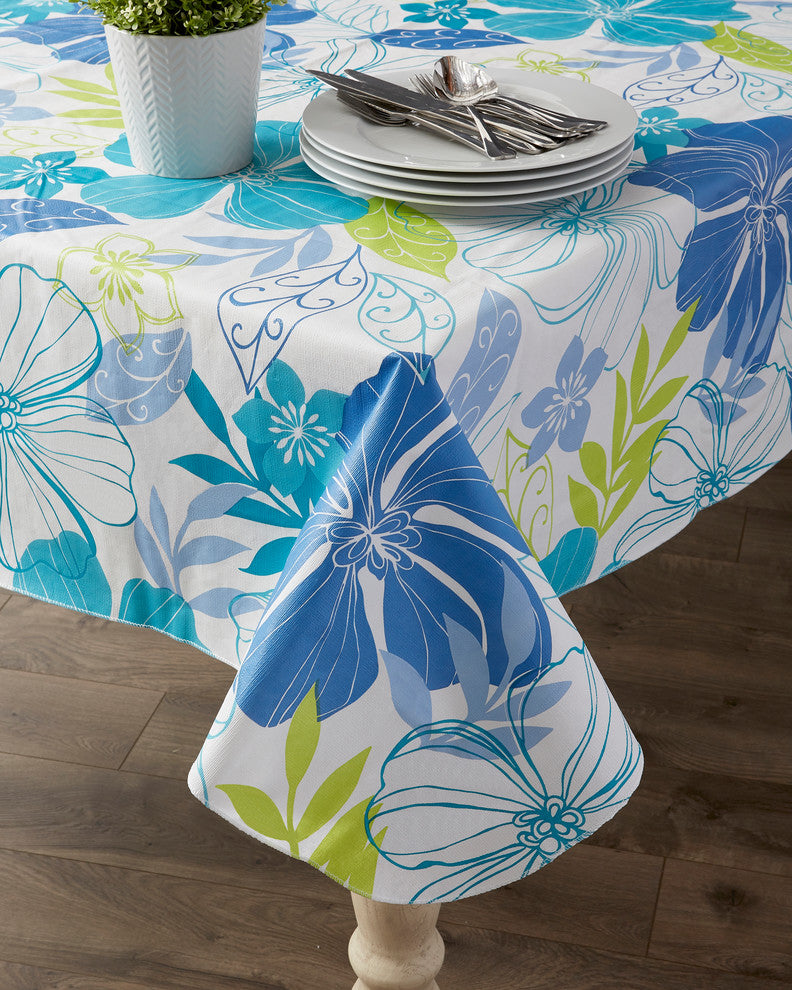 Tropical Bahama Vinyl Tablecloth 60X84"