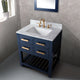 Madalyn 30" Monarch Blue Bathroom Vanity With Satin Brass Faucet