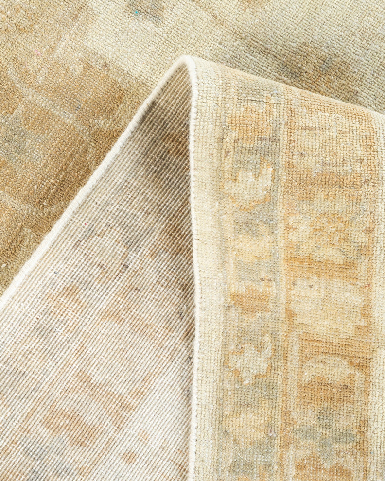 Eclectic, One-of-a-Kind Hand-Knotted Area Rug Ivory, 5'10"x13'4"