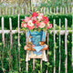 Peonies Bouquet Easter Door Decor