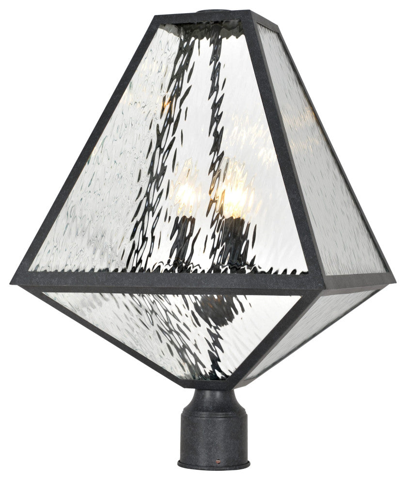 Brian Patrick Flynn for Crystorama Glacier 21" Outdoor Post Light in Black Cha