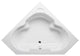 Malibu Mandelay Triangle Massaging Air Jet Bathtub 59x59x23 White