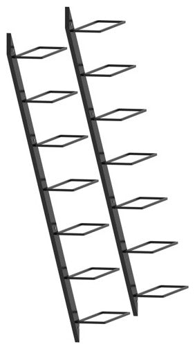 vidaXL Wall Wine Rack Bottle Holder for 14 Bottles Wall Mounted Wine Storage