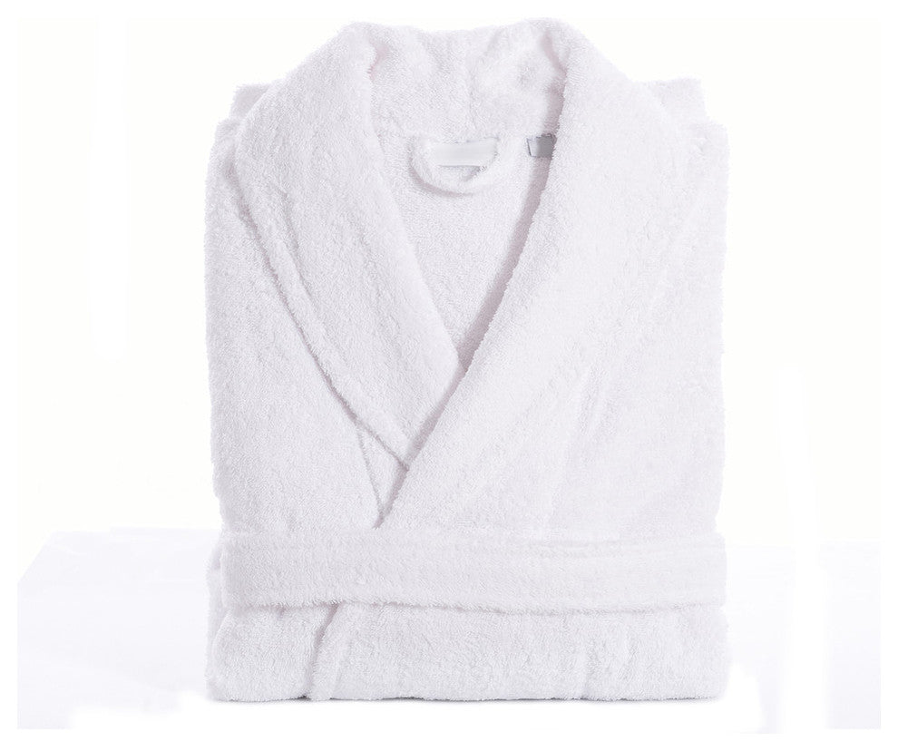 Linum Home Unisex Terry Cloth Bathrobe, White, Small/Medium