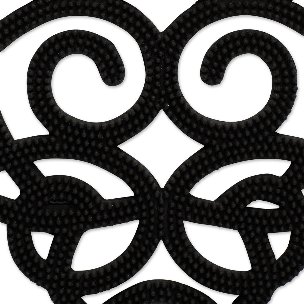 DII Heart Scroll Half Moon Pin Rubber Doormat