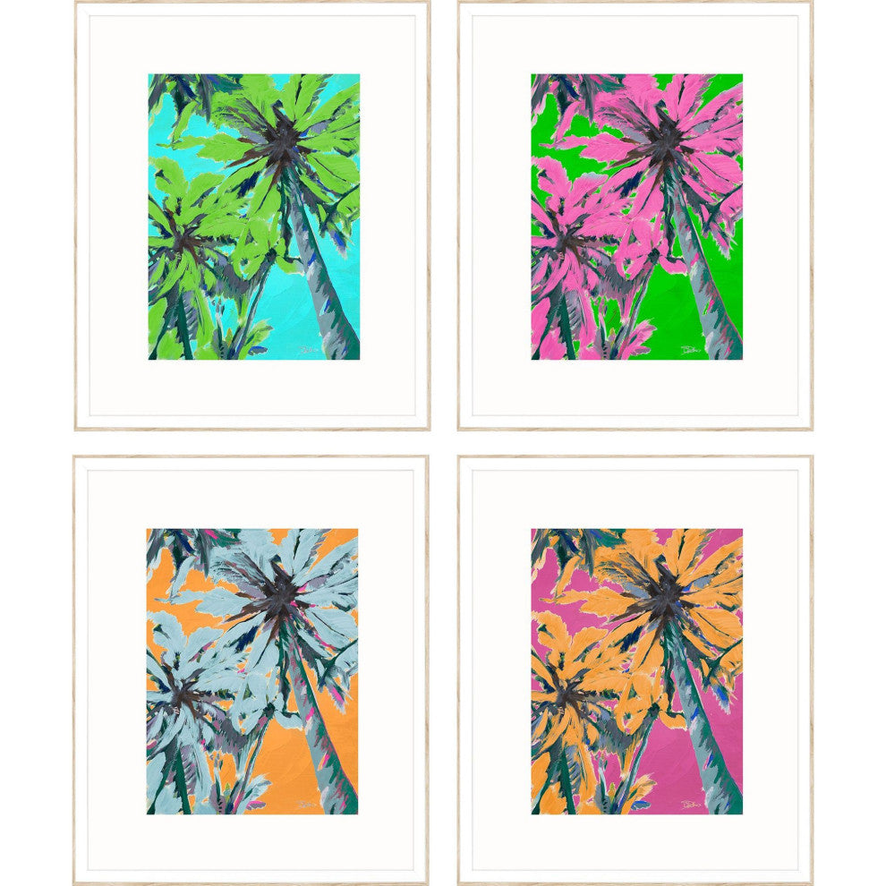 Bright Palms Framed Art - Set of 4