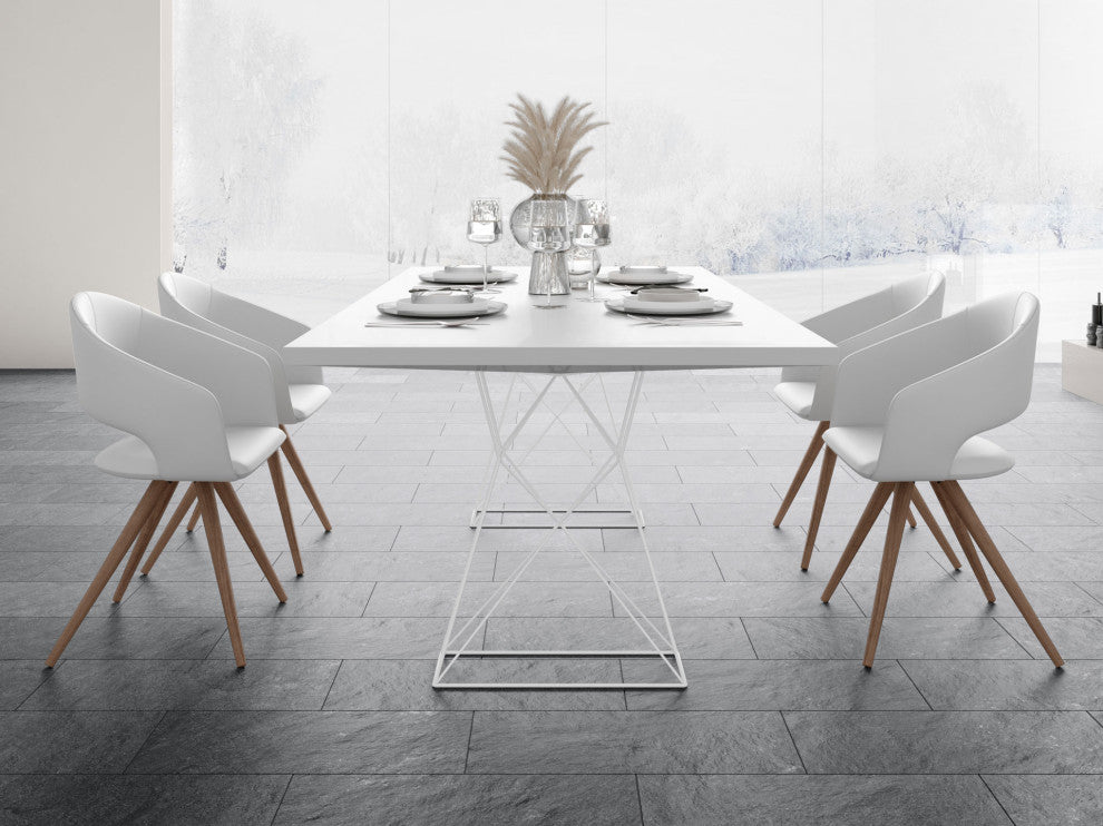 Carroll Table Glossy White / 87 in. Length