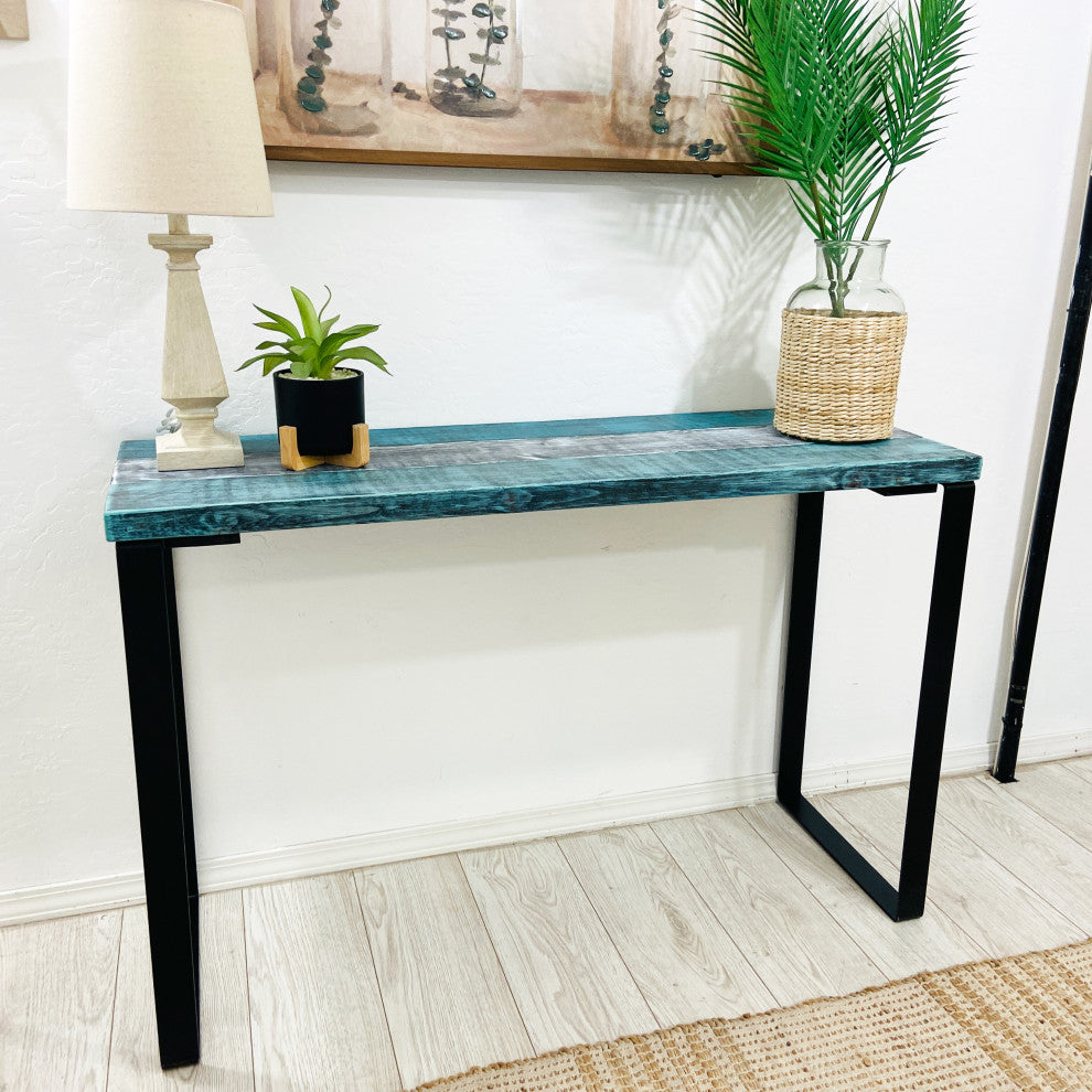 Barn Walls Bedroom Console Table Accent Table, Handcrafted, Industrial Mix, 48" Length