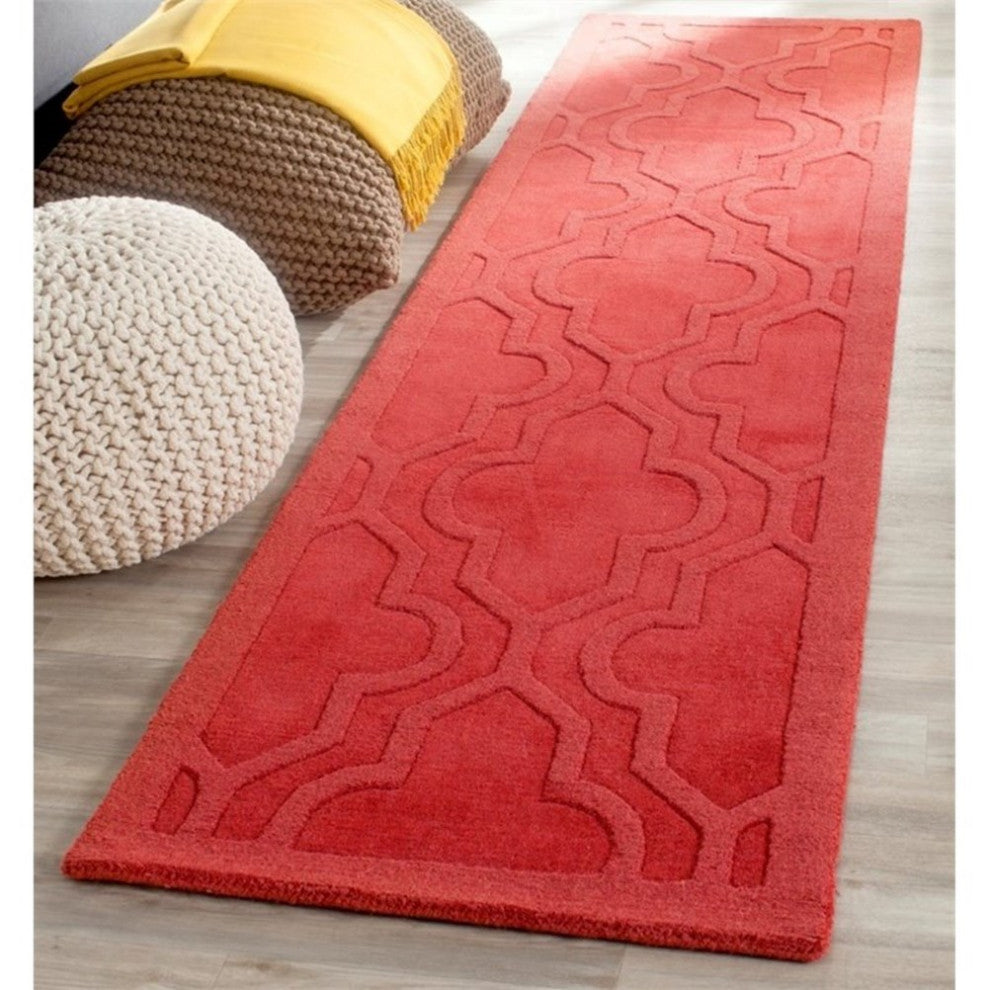 Safavieh Impressions 2'3" X 8' Hand Loomed Wool Rug in Rust