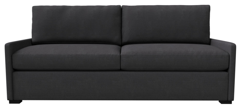 Nativa Interiors Kimpton 79" Sofa, Charcoal, Depth: Classic