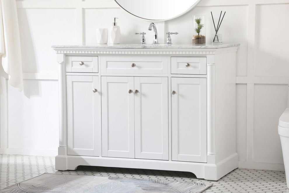 Home Living 48" Single Bathroom Vanity, White